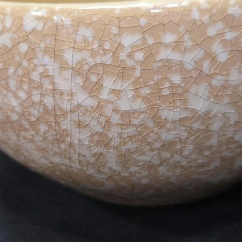 WoodWick Island Coconut Speckled Bowl, Empty Ceramic‎ Candle Vessel, Pottery